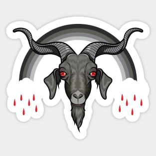 Monochrome Goat Sticker